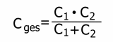 Cges = (C1  ·  C2) / (C1+C2)