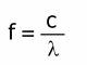 f = c / Lambda