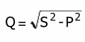Q = Wurzel(S^2 - P^2)